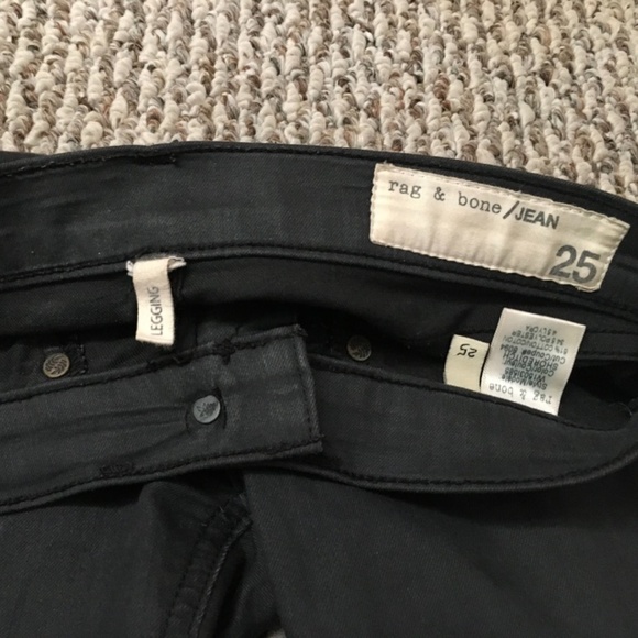 rag & bone Black  Skinny Jeans Sz 25 - Picture 2 of 3